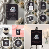Ghost Halloween Baby shower Little Boo Sparkling Wijnetiket