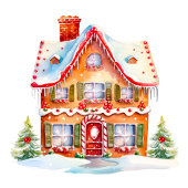 Sticker de Noël pour fille en pain d'épices