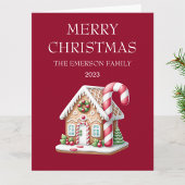 Pain d'épices Maison Joyeux Noël Carte pliée