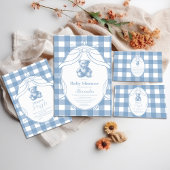 Serviette En Papier en vichy Baby shower français Teddy Bear