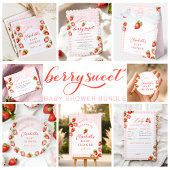 Serviette En Papier Baby shower aux fraises Coquette