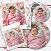 Badge Rond 5 Cm Grand-mère | C'est un Baby shower de fille