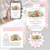 Étiquette Bois forêt animaux fille retourner l'adresse étiqu