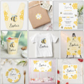 Invitation Joyeux Premier Anniversaire Fille Thème Abeille