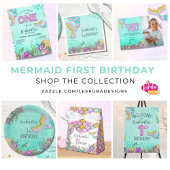Gobelets En Papier Mermaid 1er anniversaire