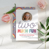 Invitation Girls Colorful Rainbow Birthday Time Capsule Cards