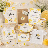 Invitation Joyeux Premier Anniversaire Fille Thème Abeille