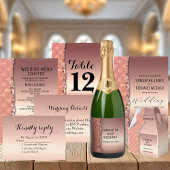Invitation Glam Rose Gold Parties scintillant déchiré Mariage