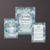 Invitation Mariage dans une forêt enneigée scintillante (Personnalisez la collection de ce créateur indépendant.)