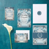 Invitation Fête d'engagement pour la forêt neigeuse (Personnalisez la collection de ce créateur indépendant. )