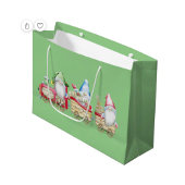 Des Gnomes enveloppent Noël autour des Étiquettes