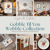 Bannière À Fanions Aquarelle irrégulière Turquie Thanksgiving