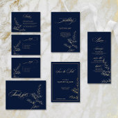 Gold & Navy Wedding Menu