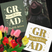 Gold & White Graduation Party Cadeaulabel