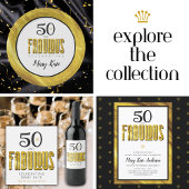 Invitation 50 Fabuleux Gold Black Metallic moderne Anniversai