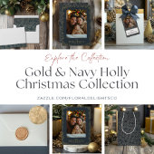 Étiquettes Cadeaux Photo Or et Marine