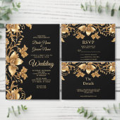 Goud Zwart  Bloemen Favoriet Box Bedankdoosjes (Personaliseer de collectie van deze zelfstandige maker.)