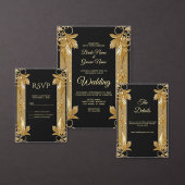 Carte de boîtier de détail de couleur or noir (Personnalisez la collection de ce créateur indépendant.)