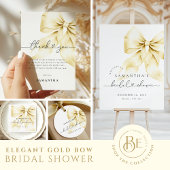 Elegante gouden boog bruids douche uitnodiging