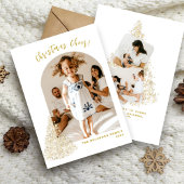 Arbre de Noël Gold-Lit Deux photos 2022 Magnet