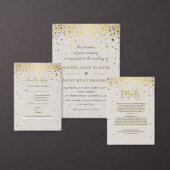 QR Code Gouden Confetti Leren Trouwwebsite Visitekaartje (Personaliseer de collectie van deze zelfstandige maker.)
