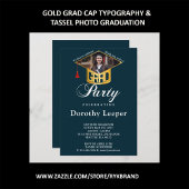 Gold Afstuderen typography-label Etiket