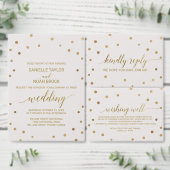 Invitation Brunch Pois or et bulle (Personnalisez la collection de ce créateur indépendant.)