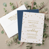 Gold Polka Dots Rehearsal Dinner Kaart (Personaliseer deze collectie van deze onafhankelijke maker. Test)