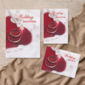 Poster Bagues d'or Rose Pétales Design Mariage Siège (Personnalisez la collection de ce créateur indépendant. )
