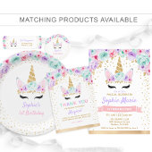 Sachets En Papier Gold Turquoise rose violet Unicorn 1er anniversair