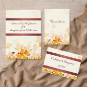 Invitation Mariage de feuilles d'automne d'or (Personnalisez la collection de ce créateur indépendant. )