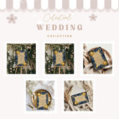 Golden Celestial Baroque Wedding Bedankkaart