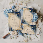 Invitation Golden Celestial Night Wedding