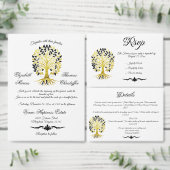 Save The Date Arbre d'or de la vie Mariage sophistiqué intempore (Personnalisez la collection de ce créateur indépendant.)