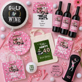 Bloc-note Golf avec nom pour golfeuse thème rose