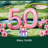 Bloc-note Une golfeuse joue sur le parcours