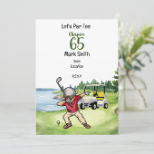 Serviette En Papier Golfer 65e anniversaire Dabbing avec voiturette de
