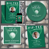 40e Verjaardagsfeest Foto Modern Golf Green Kaart