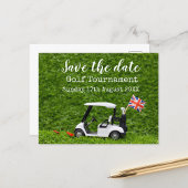 Carte Postale Faire-part Tournoi de golf Drapeau Union Jack de sauvegarde d