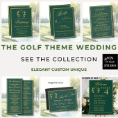 Invitation Classic Elegant w/Details Golf Theme Wedding