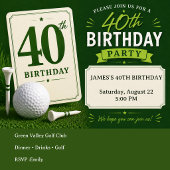 Balles De Golf Numéro 40 par golf course pour 40th birthday golfe
