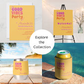 Invitation Good Vibes Summer 30th Birthday Party