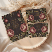Serviette En Papier Goth Floral Fête des mariées victorienne
