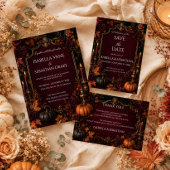 Invitation Mariage de citrouille d'automne gothique