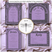 Gothic Black Purple Medieval Until Death Wedding Save The Date