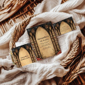 Invitation Gothic Stained Arch Rose Birthday