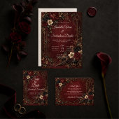Menu Mariage Moody Gothic Dark Academia