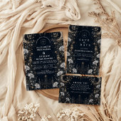 Invitation Mariage céleste gothique sombre