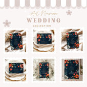 Invitation Mariage de automne floral gothique