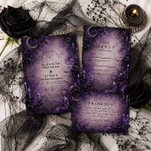 Invitation Mariage gothique violet gothique